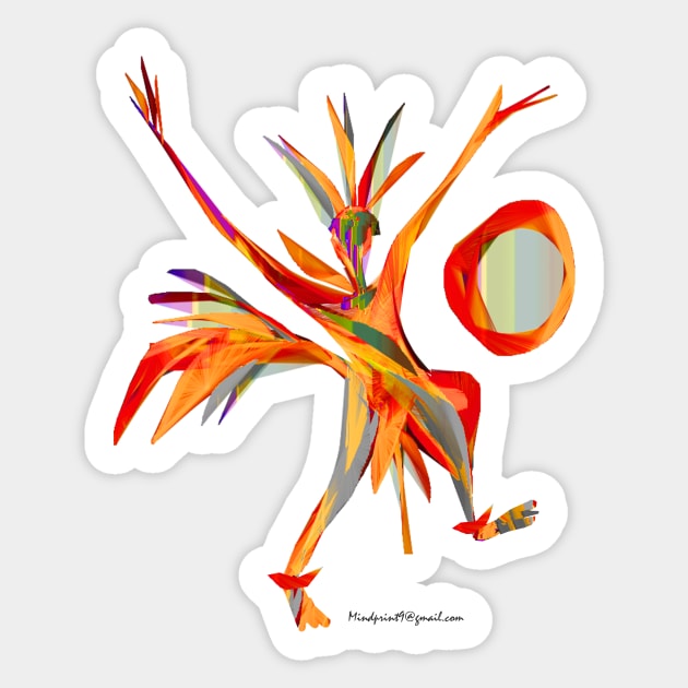 Stellar Dancer Sticker by mindprintz